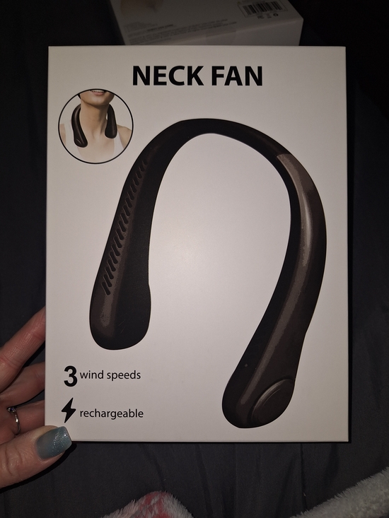 Other - Portable Black Neck Fan - Rechargeable, 3 Wind Speeds